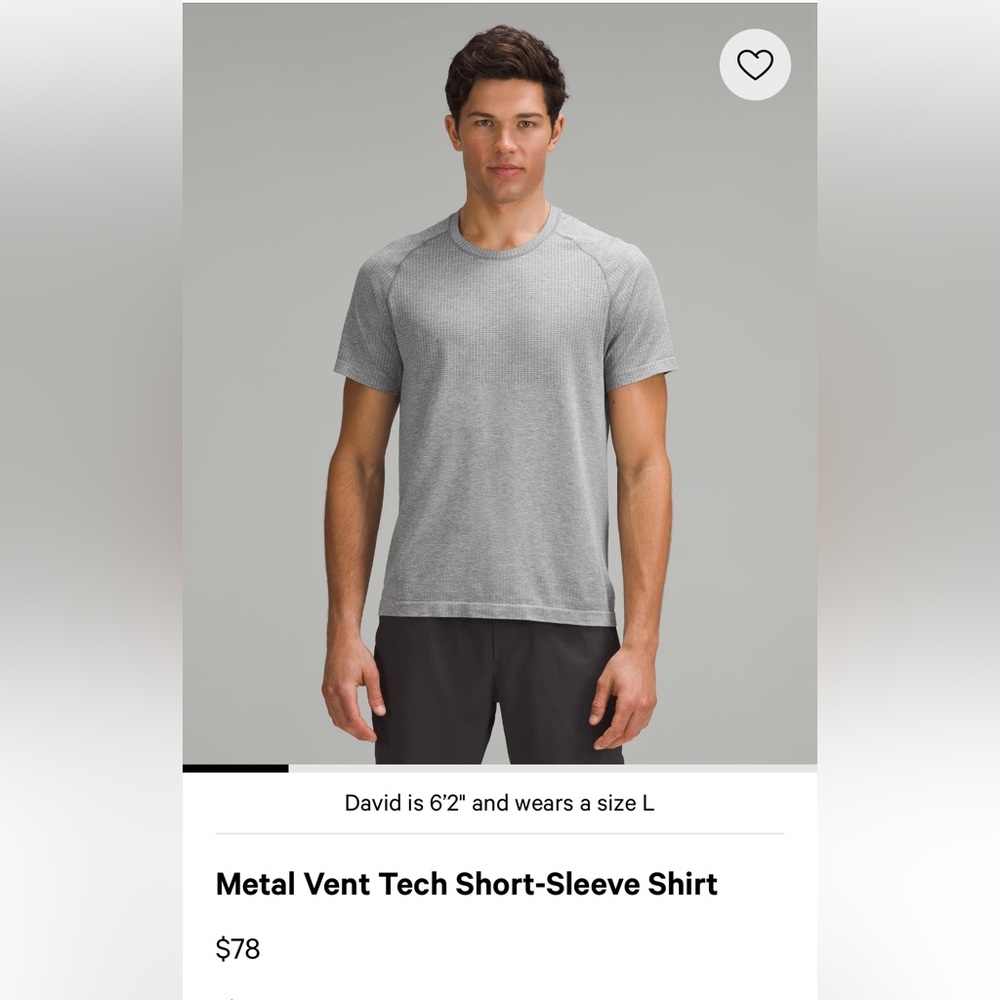 lululemon Metal Vent Tech Short sleeve shirt L